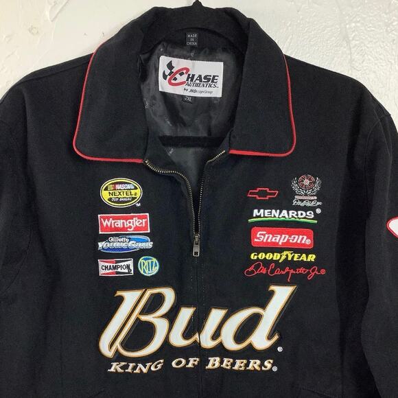 Chase Authentics Fully Patched Zippered Cropped Black denim jacket SZ 2XL - Picture 2 of 12